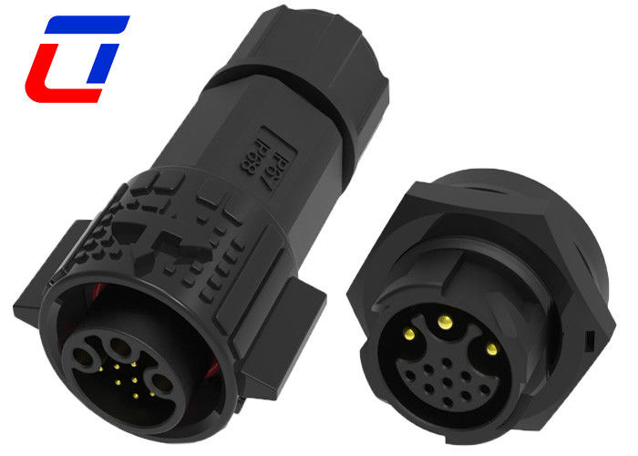 3 9 Pin IP67 Tipo de conector de múltiples pines Conexión de datos y energía a prueba de agua