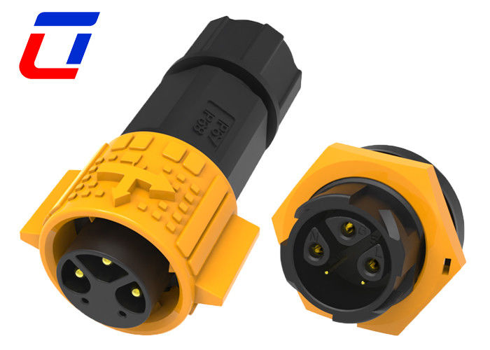 Enchufe de señal de alimentación IP67 Conector a prueba de agua 3 + 2 Pin M19 Con bloqueo de empuje
