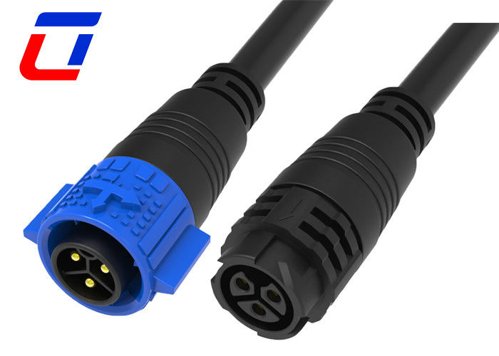 20A Sistema de bloqueo por empuje de corriente nominal M19 Conector de cable moldeado de potencia impermeable