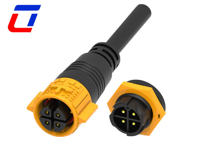 4PIN 10A Conector de cable de alimentación impermeable con conector de conector masculino con conector de conector femenino con bloqueo por empuje