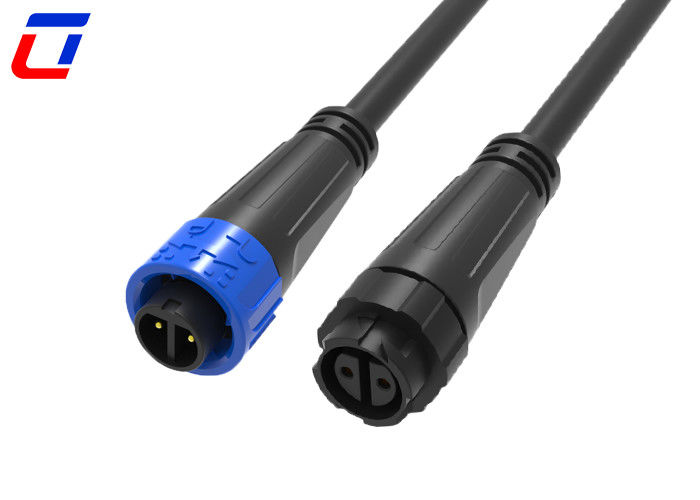 Conector de alambre de bloqueo rápido circular de 2 pines, impermeable, de varón a hembra, de 300 V