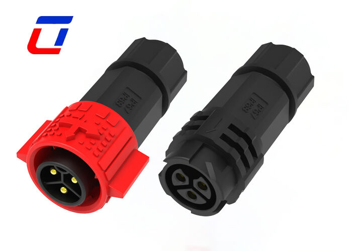 Conector de cable impermeable M19 de 3 pines 300V con cierre rápido para producción industrial