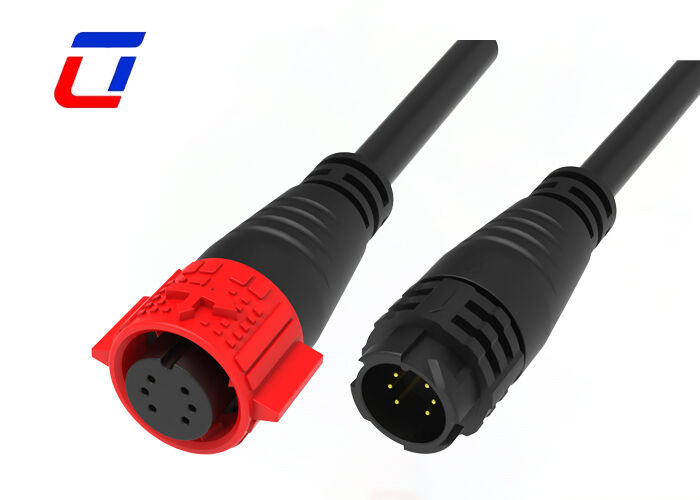 M19 6 pines IP67 conector masculino femenino conector a prueba de polvo a prueba de agua para la señal