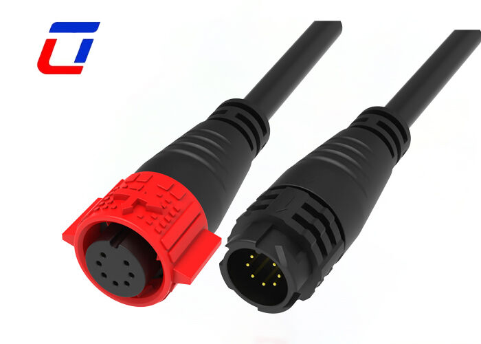 Conector de cable macho-hembra de 7 pines M19, conectores de datos de plástico para transmisión de señal