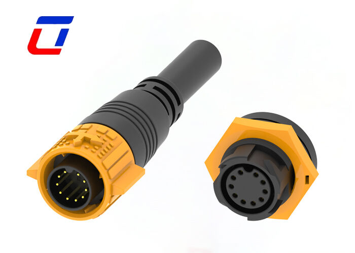 Conector circular de cable de 10 pines de liberación rápida M19 IP67 de bajo voltaje 60V, enchufe y enchufe