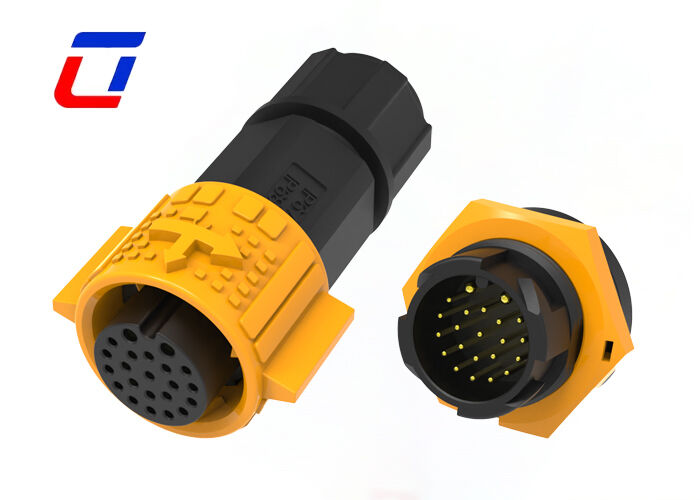 Waterproof Cable Connector IP67 M19 2+20 Multi Pin Connectors For Outdoor Electronics