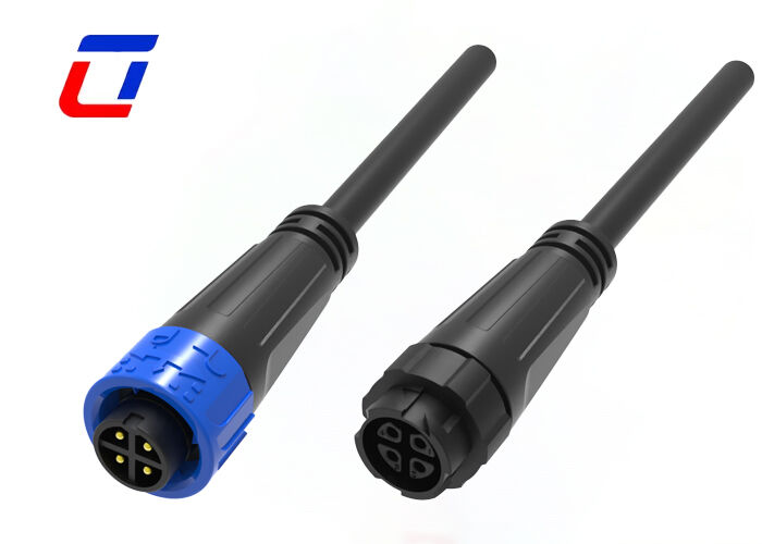Conector M16 IP67 de 4 pines con bloqueo de empuje, cable a cable, para nueva energía