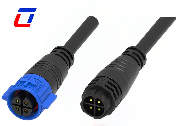 15A 4Pin M19 Conectores eléctricos a prueba de agua Conector de cable de alimentación masculino a femenino