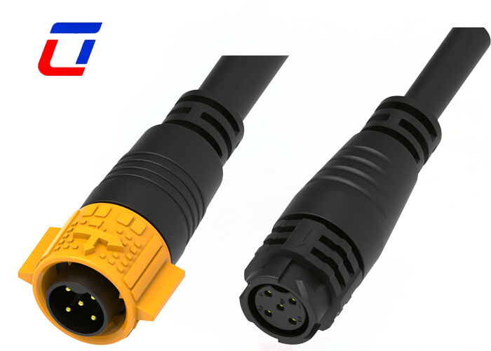 Conector de cable impermeable de 300 V M19 impermeable 5 pines para equipos de energía eléctrica