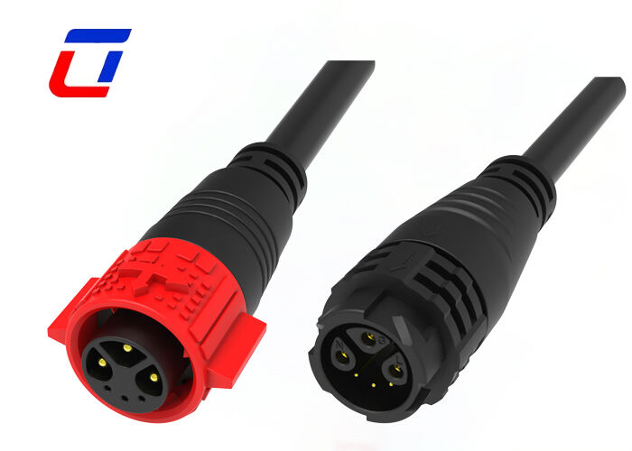 Conector de cable a cable PA66 15A+5A 3+3 pines M19 IP67, desconexión rápida de cables