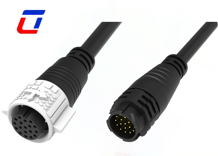 Conectores de enchufe cable a cable de 18 pines CE M19 Conector impermeable de latón chapado en oro