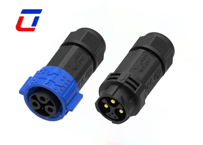M25 IP67 Conector impermeable redondo 3+3 conectores de bloqueo rápido de datos y energía