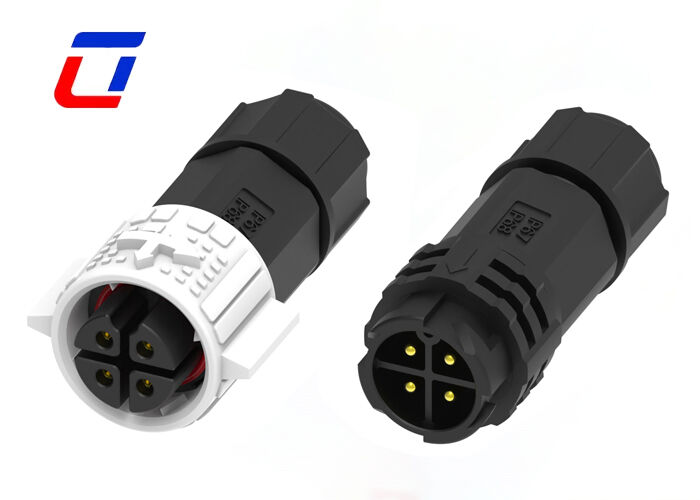 PA66 M19 OEM IP67 Conector de 4 pines portadores de conector de energía circular e impermeable