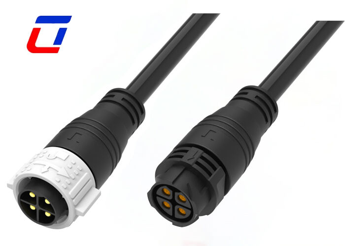 Conector de cable moldeado M25 de 4 pines 50A, conector macho y hembra de bloqueo rápido estanco
