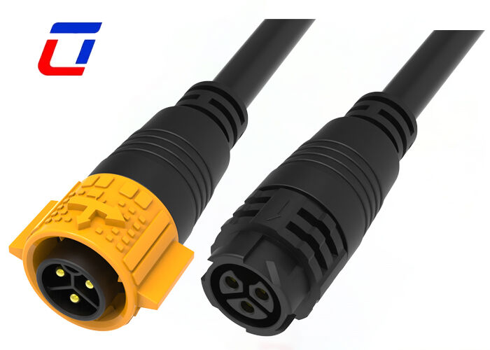 20A M19 Conector impermeable de 3 pines Conector de alimentación de alta corriente de autobloqueo
