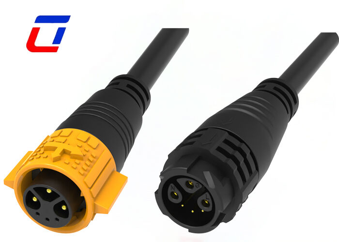 Conector inline a prueba de agua M19 IP67 A prueba de agua 3 + 3 Multi Pin Cable a conector de cable