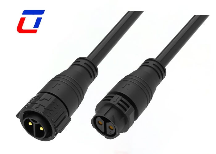 Conectores eléctricos herméticos de 50A M25 de 2 pines con bloqueo por empuje IP67 Conector masculino femenino