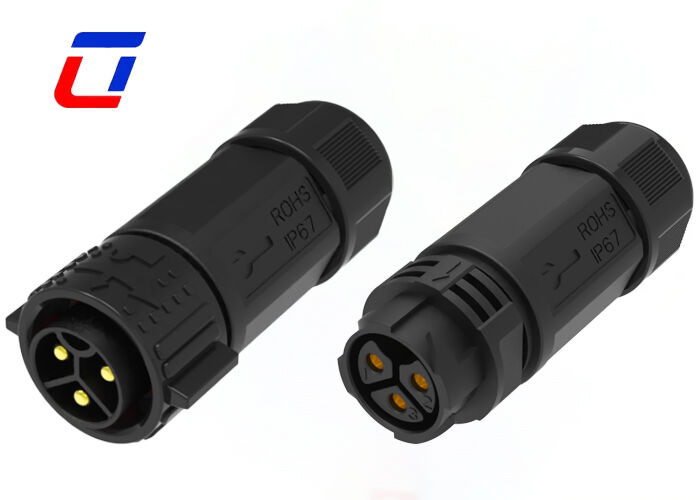 M25 3 pin 50A Conector macho a hembra IP67 Conectores eléctricos impermeables 600V