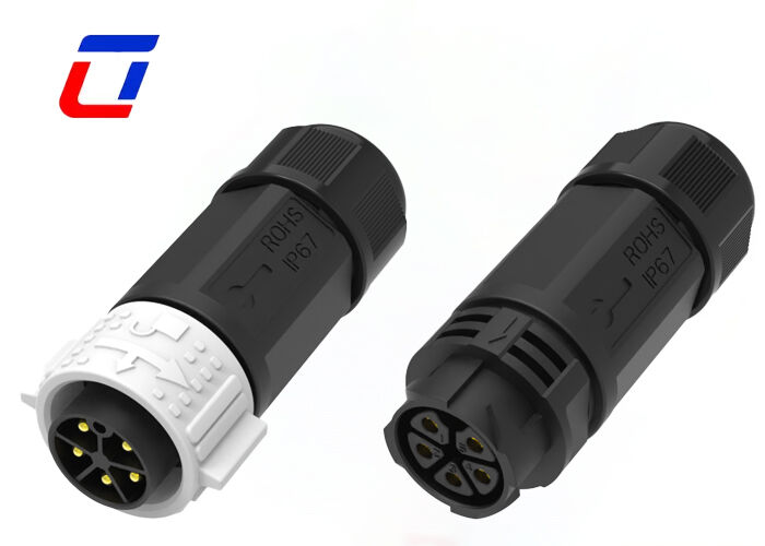 M25 exterior conector impermeable de 5 pines empuje conector masculino femenino 20A para energía