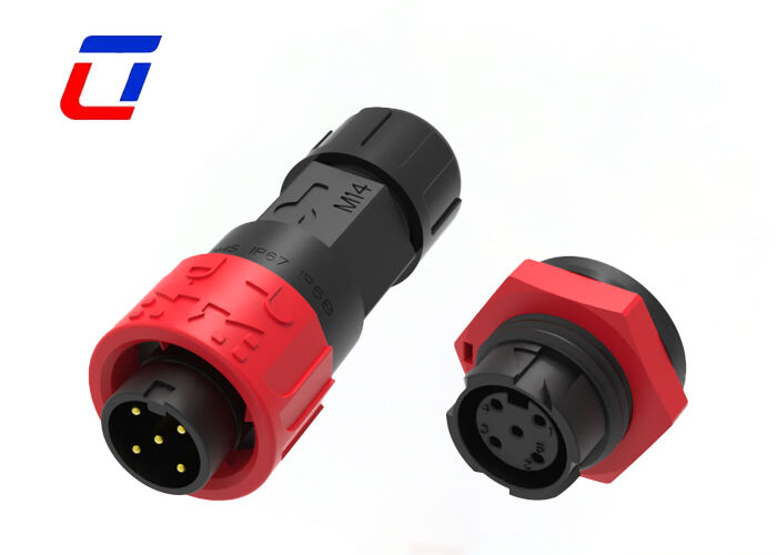 M16 conector DC a prueba de agua ODM conector de cable a cable de 5 pines de energía de bloqueo rápido