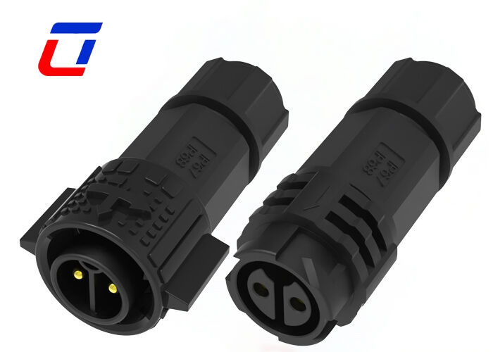 M19 20A Conector de energía circular de 2 pines Conectores industriales de maquinaria pesada al aire libre
