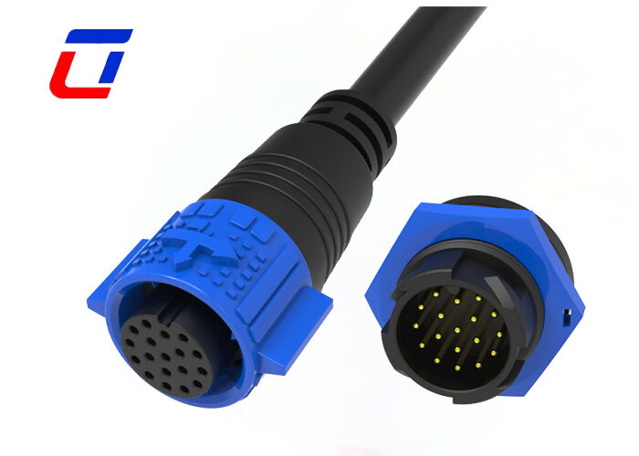 M19 IP67 Conector de cable de 18 pines Conector rápido impermeable para equipos de comunicaciones