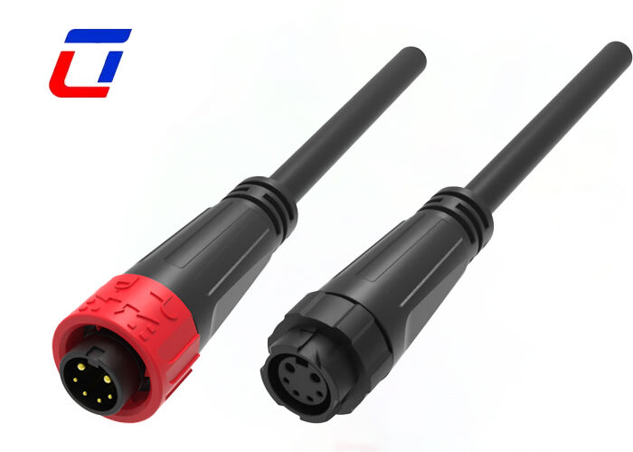 UL94-V0 M16 2+4 Multi Pin Conector macho Conector femenino Conector de cable IP67 de bloqueo por empuje