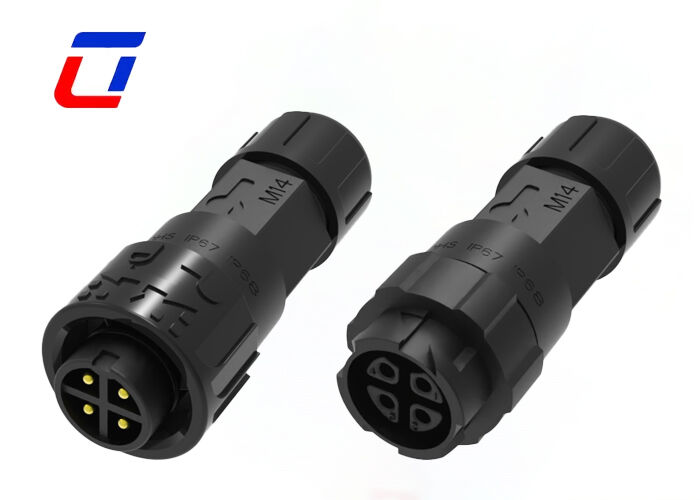 10A M16 Conector de 4 pines de hombre a mujer Conector de alimentación impermeable IP67 de buena calidad