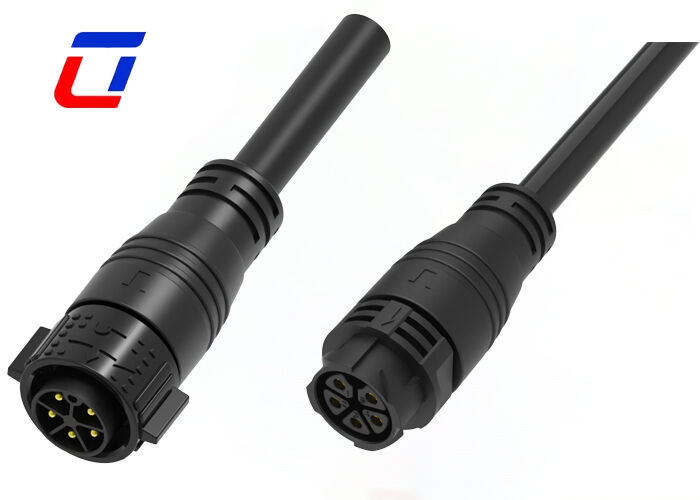 M25 20A 5 pines eléctricos conectores masculinos femeninos RoHS plástico PA66 conector de energía Push Lock