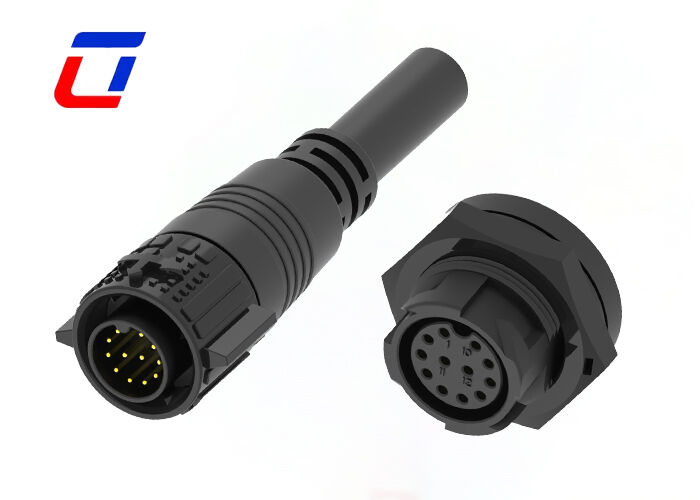 Conector de señal chapado en oro de latón de los conectores de cable de desconexión rápida M19 del Pin 300V del ODM 12