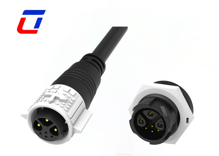 Conectores multipin impermeables de 15A+5A, 3+4 pines, conector de cable a placa con bloqueo a presión M19