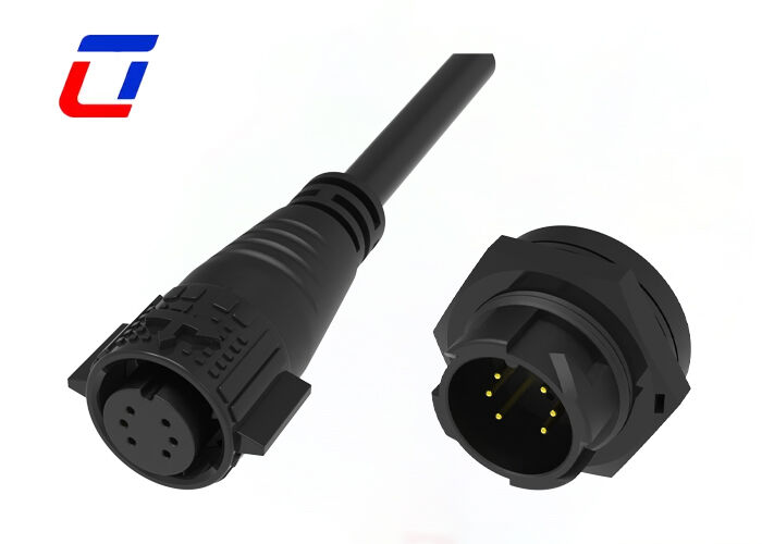 Conector de alambre de baja corriente 10A de liberación rápida M19 6 pines de datos Conector a prueba de agua de 300V