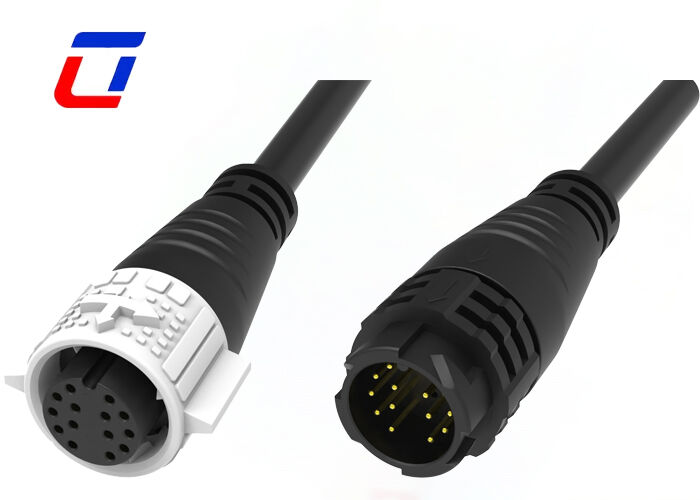 Conector de datos impermeable M19 de 14 pines 300V ODM con bloqueo rápido CE Obtener conector macho hembra
