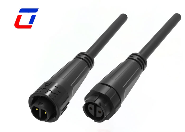Conector impermeable M16 IP67 de 2 pines 10A UL con bloqueo rápido