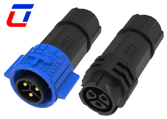 Conector circular de cable a cable a prueba de agua Conector LED de 3 pines 20 Amp 300V