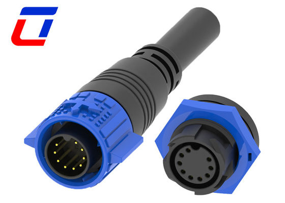 Conectores de alambre impermeable de 9 pines masculino 12 voltios M19 Conector de mamparo femenino