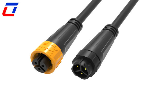 Conector de energía impermeable de 3 pines de 300V M16 de sexo masculino a femenino